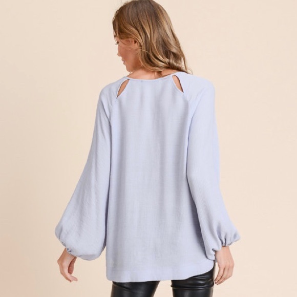 Ash Blue Blouse - Picture 5 of 5